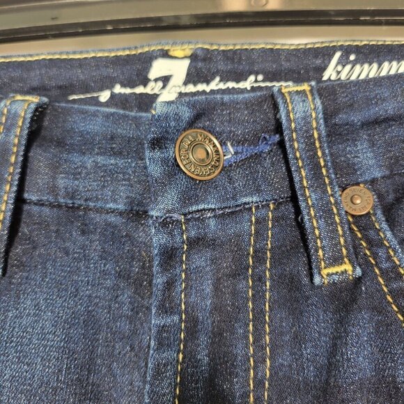 7 For All Mankind Women's Straight Leg Jeans - Indigo - Picture 6 of 13